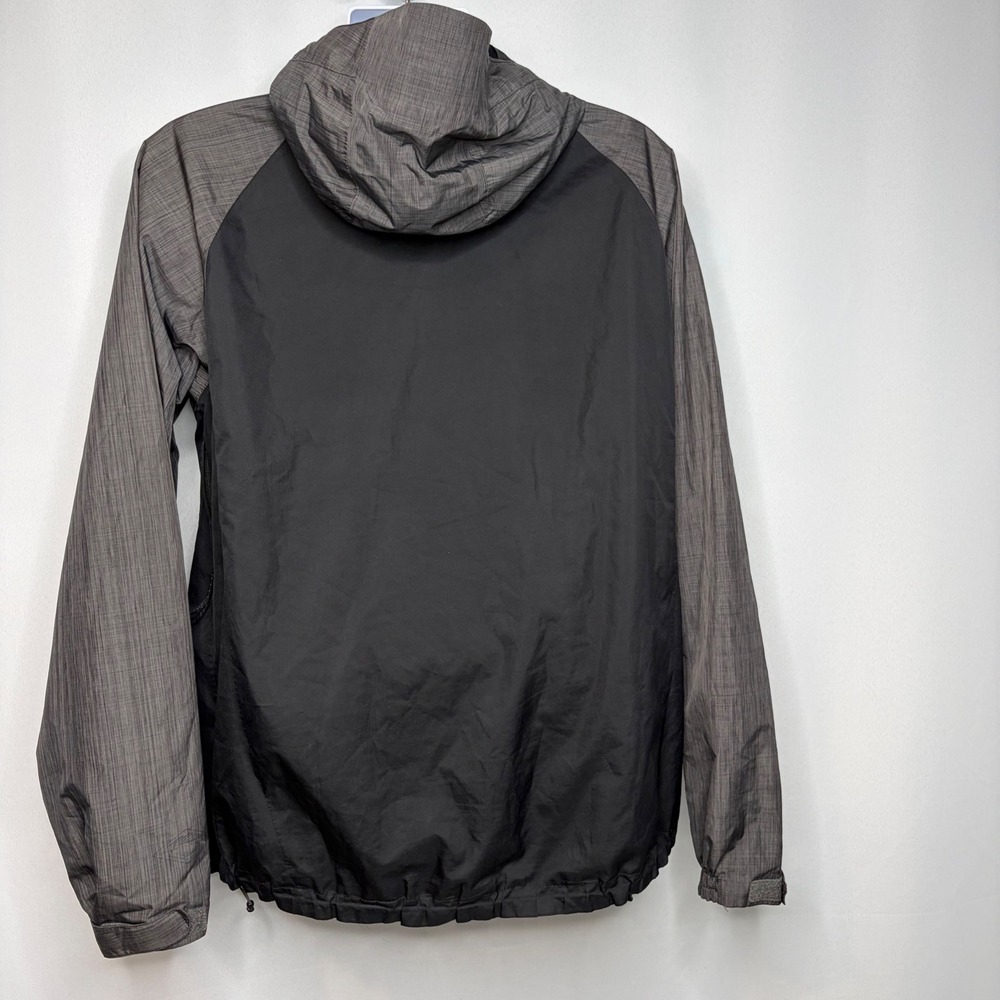 Columbia Omni-Tech Hooded Waterproof Jacket Black Grey Mens Large Utility Tech - Picture 2 of 16